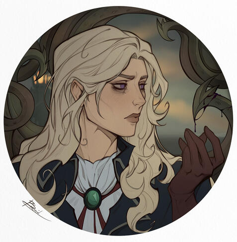 Bust/token (with decorative frame or elements)