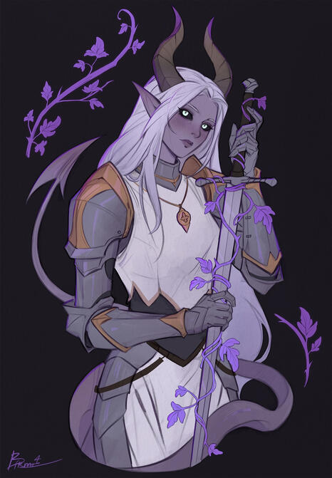 Colored sketch half-body (with bg details)